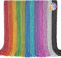 Vista 10 de YAXINRUI 30 piezas cuentas de Mardi Gras, collares de cuentas para fiesta de Mardi Gras, Navidad, San Patricio, regalos de fiesta, accesorios de 10