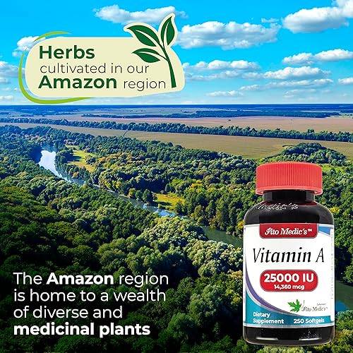 Miniatura 3 de FITO MEDIC'S Laboratorio cápsulas blandas de vitamina A 25000 iu - 250 cápsulas blandas - Ultra alta absorción, piel y ojos saludables, actividad