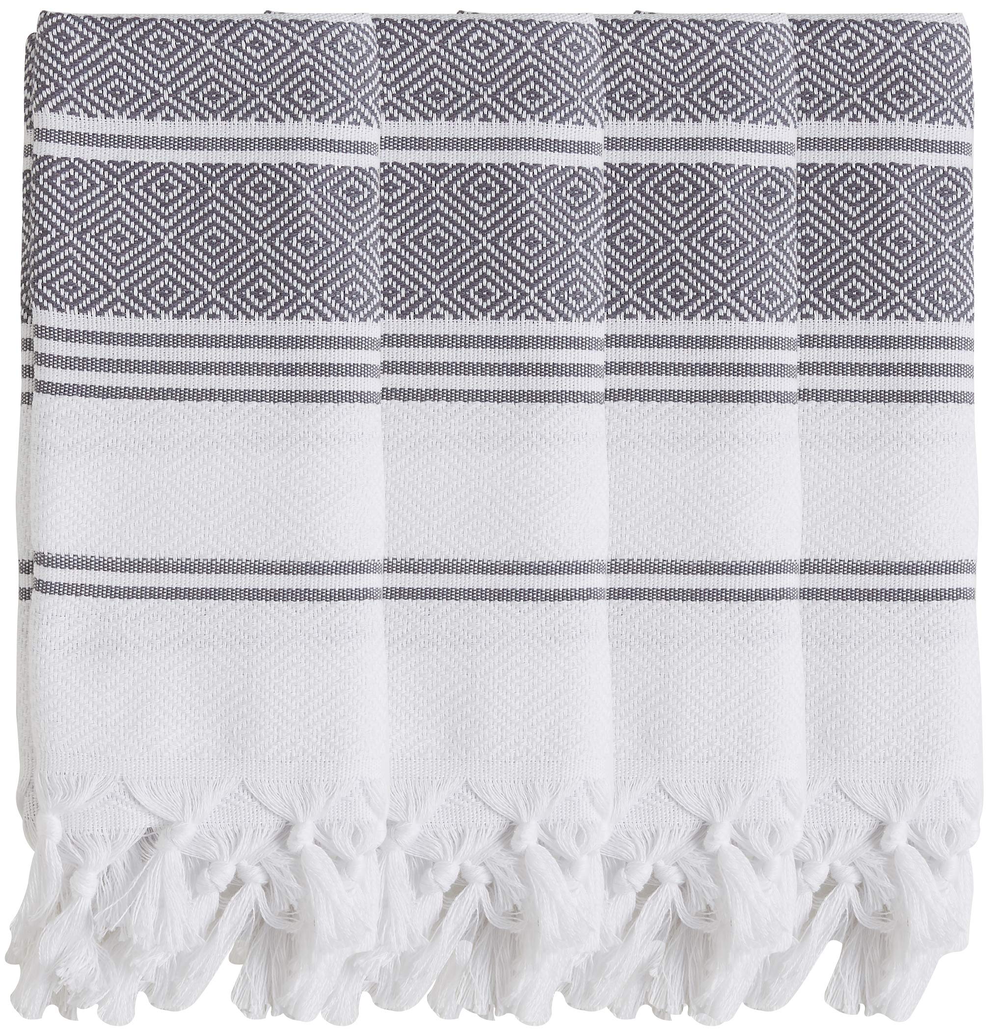 DEMMEX Set di 4 asciugamani da cucina in cotone turco peshtemal viso per la cucina, la palestra, per lavare i piatti, prelavati, 47 x 80 cm (multicolor2)