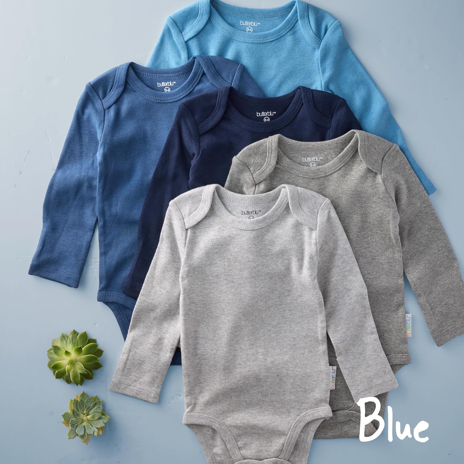 Blake 5-Pack Long Sleeve Bodysuits​ 100% Organic Cotton Baby Boys & Girls - Image 4