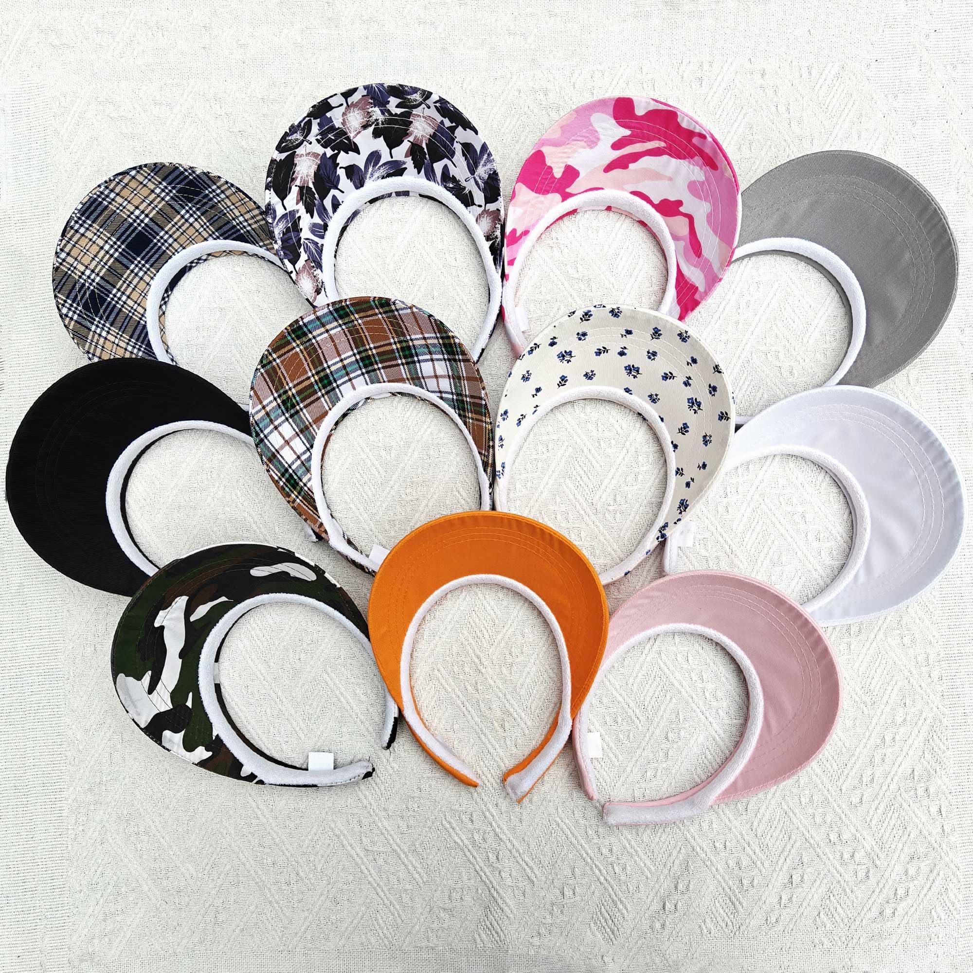 Paquete de 2 sombreros de sol ajustables con visera para hombre y mujer