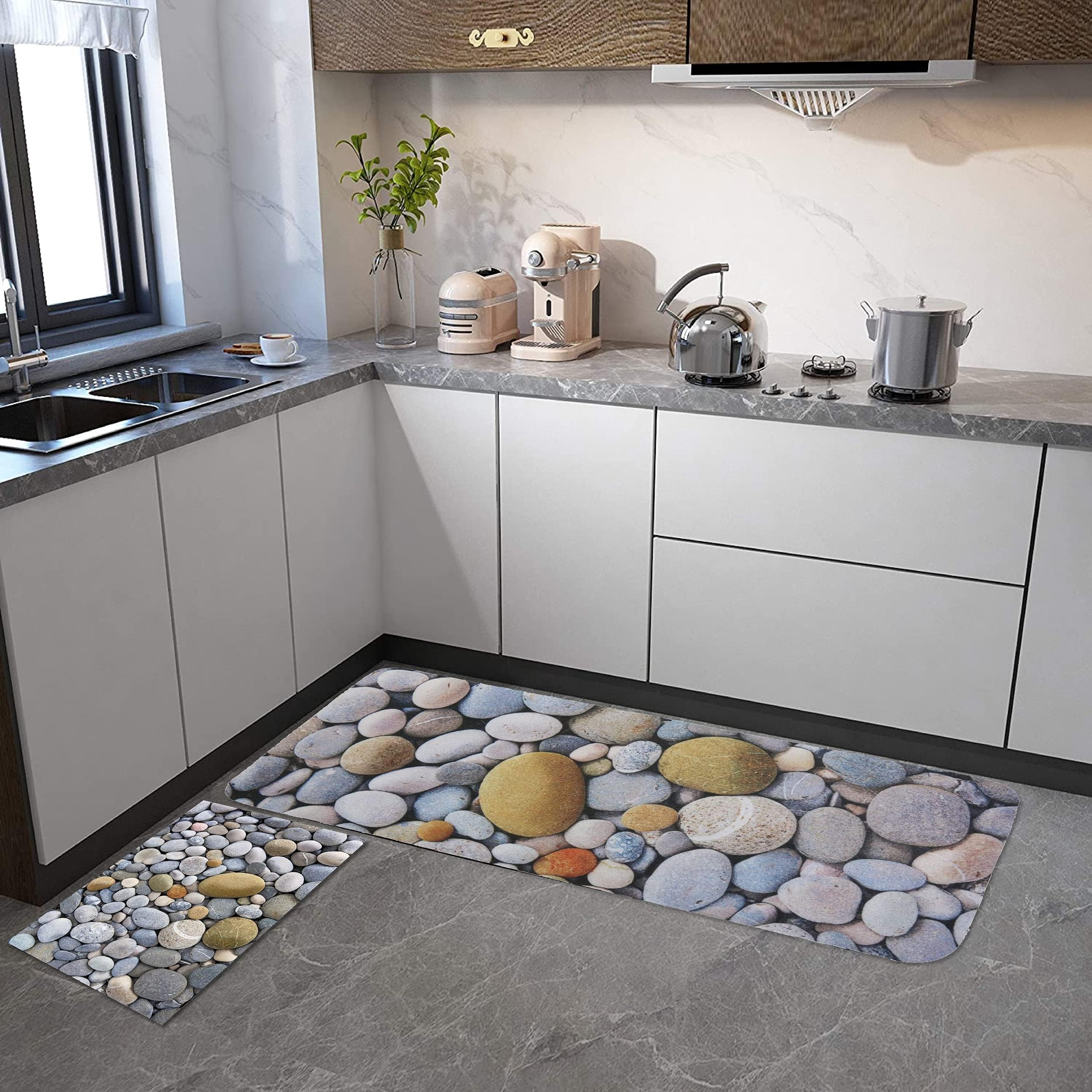 Status Contract Anti Skid Washable Digital Printed Luxury Home Kitchen Feet Floor Door Mat Runner, Combo Set of 2 Pcs (Multi #1)