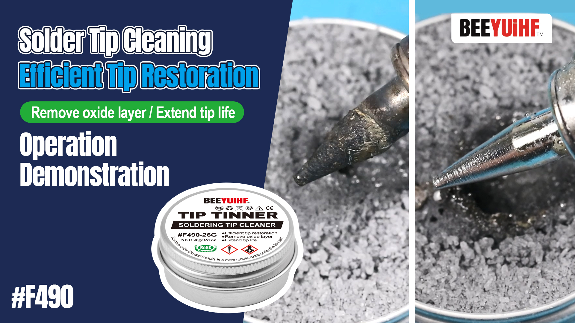Amazon.com: BEEYUIHF Soldering Tip Tinner Cleaner, Lead Free