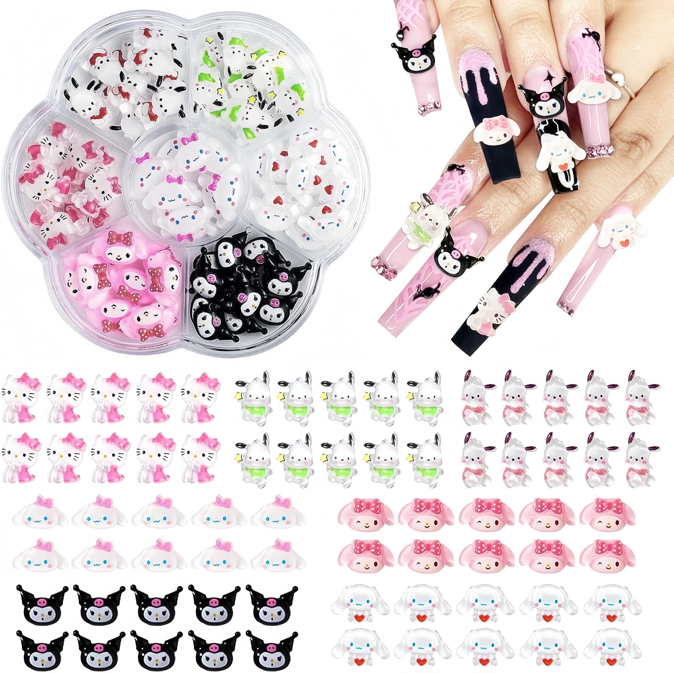 ネイルパーツセット 多彩なデザイン Amazon.co.jp: Gulenvailo 70個 かわいいネイルアートチャーム