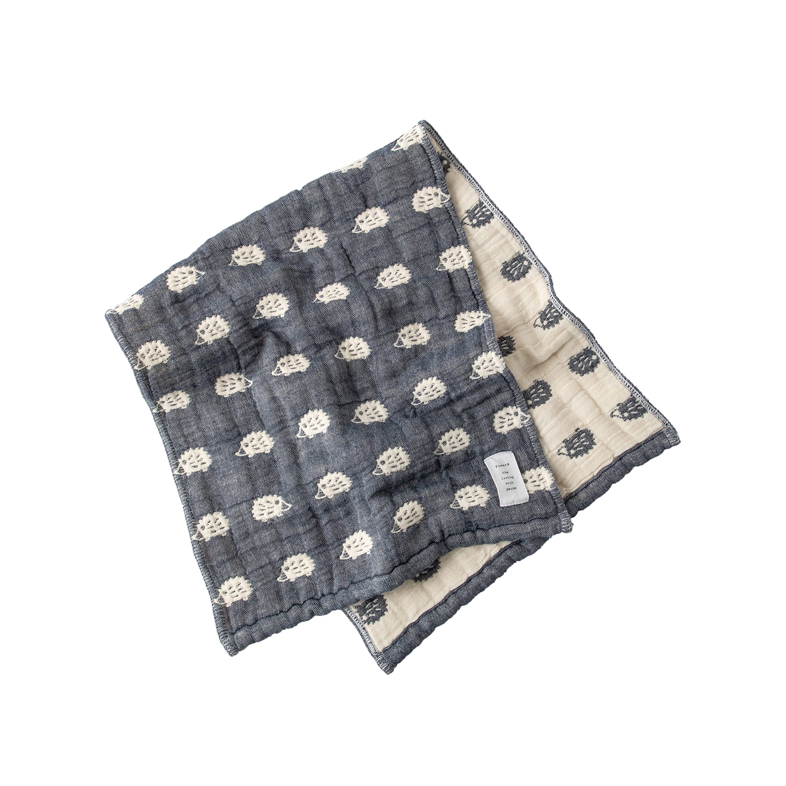 Amazon｜fuwara 6重織ガーゼフェイスタオル 約30×75cm (はりねずみ