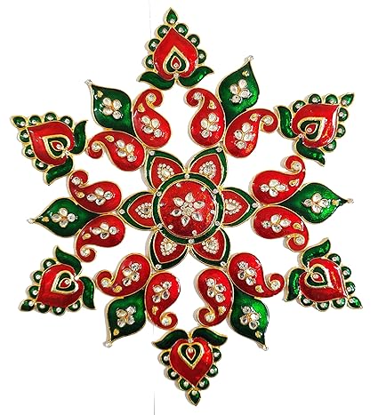 Fancy Metal Pieces Rangoli for livingroom/Meenakari/Multicolor