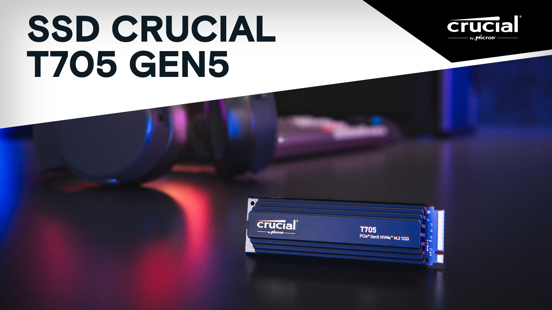 Crucial T705 SSD 4TB PCIe 5.0 x4 Gen5 NVMe M.2 con Disipador