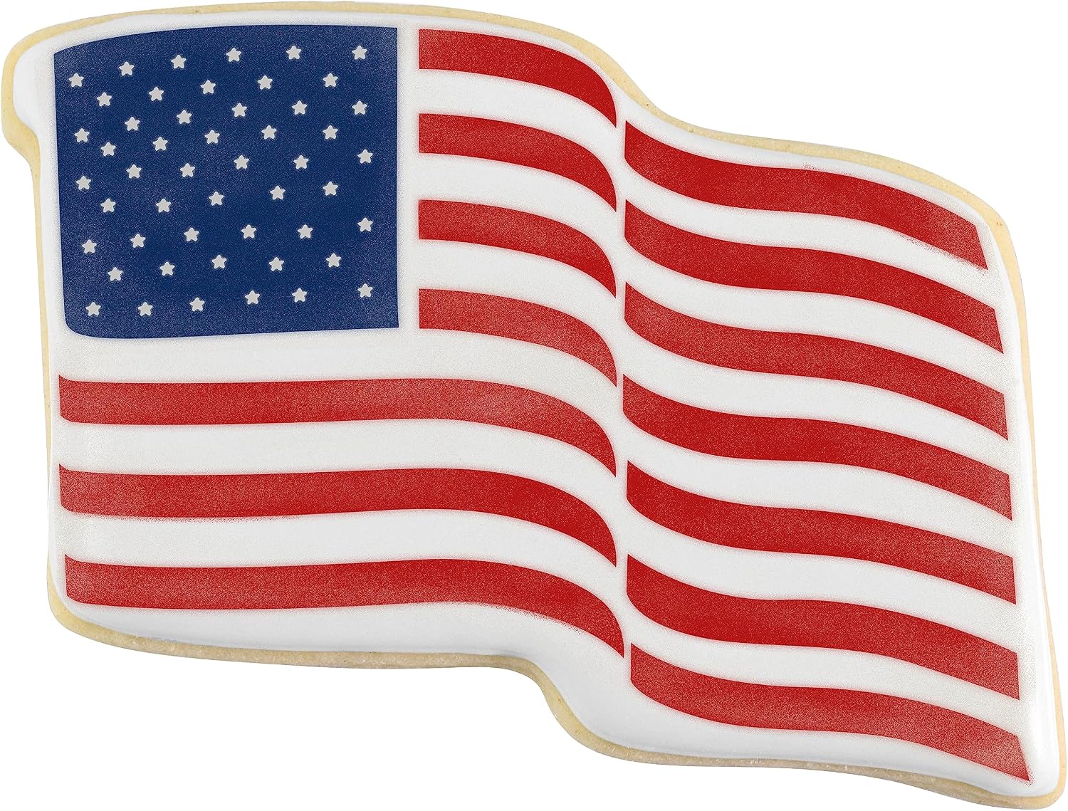 R&M Waving Flag Cookie Cutter 3" - Stainless Steel - Gift Tag Carded