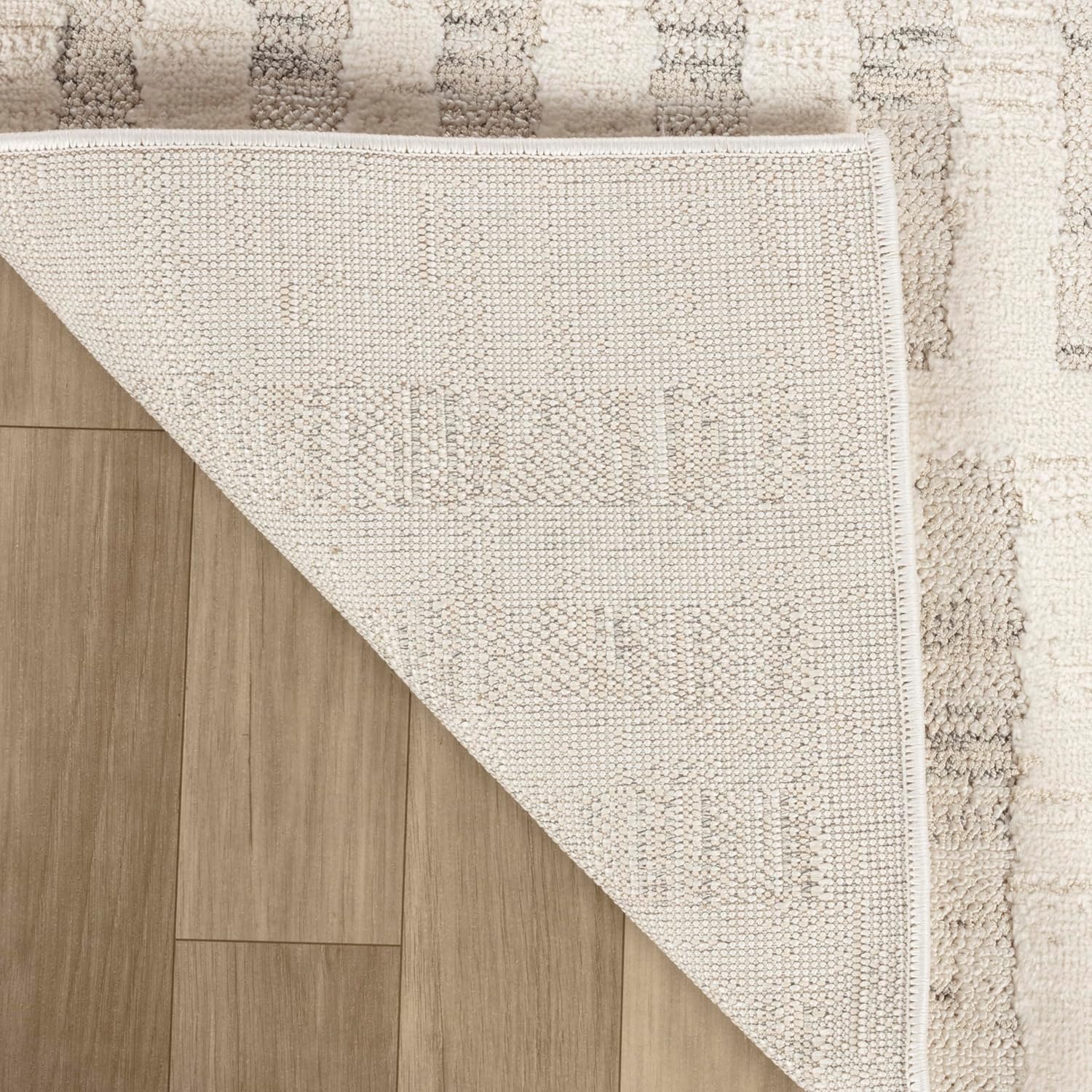Rug Branch Astra 7'x10' (Exact Size: 6'7" x 9'6") Modern Indoor Area Rug, Beige Cream - Living Room, Bedroom, Dining Room, and Kitchen Light Cream 7' x 10' (Area Rug)