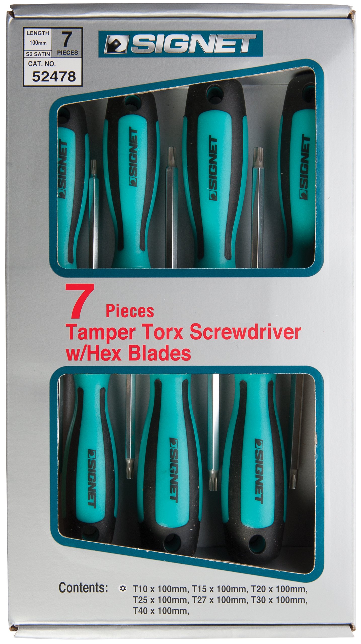 Signet Tamperproof Torx Screwdriver Set S52478 7 Piece