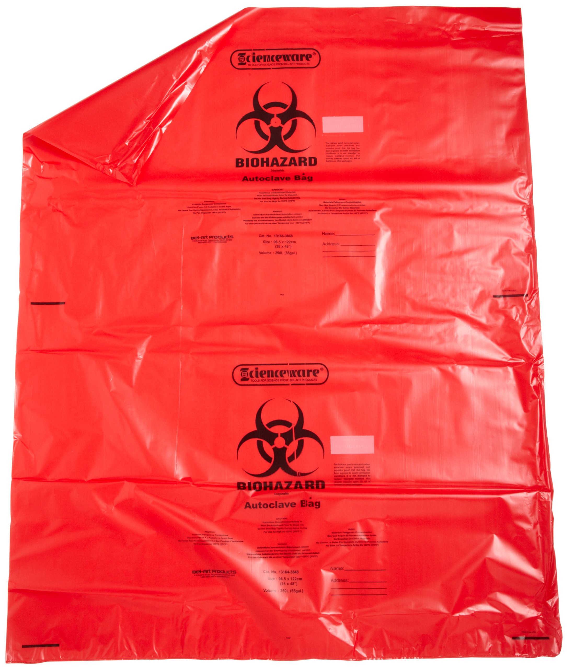 BIOHAZARD THE FINAL タオル 約86cm×34cm SP Bel-Art Red Biohazard Disposal Bags with Warning Label