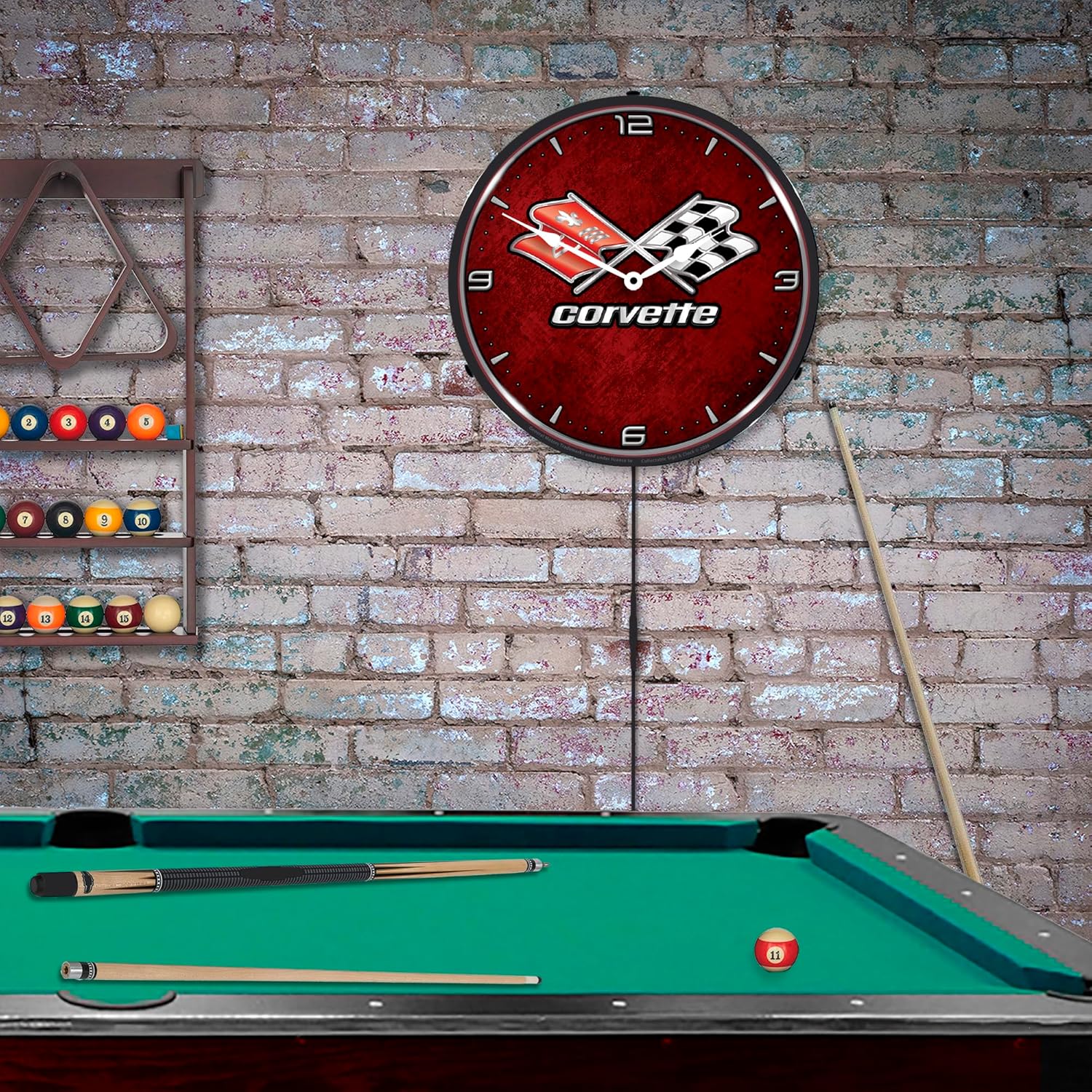 C3 Corvette Backlit LED Lighted Clock