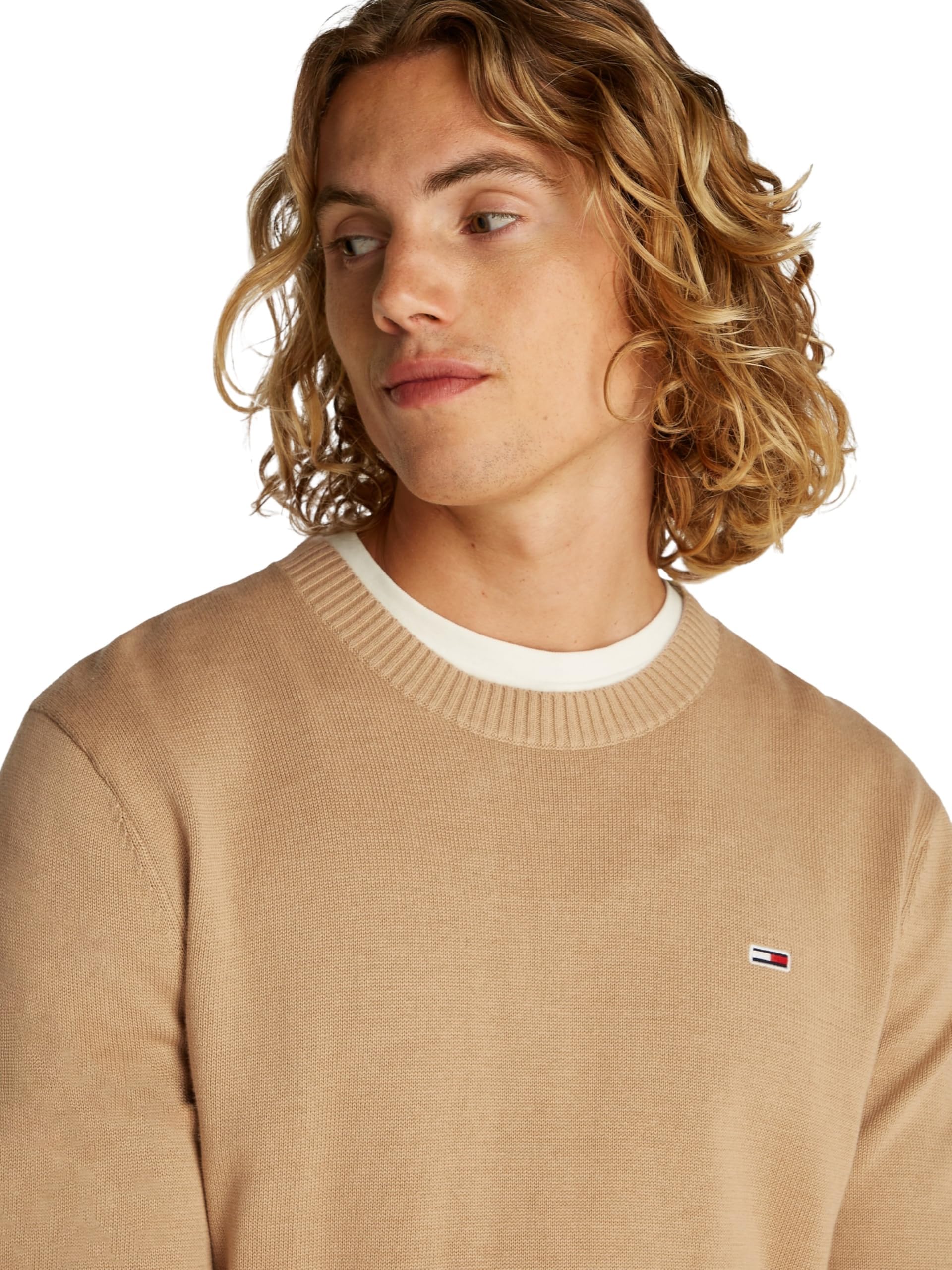 Tommy Jeans Jersey de Punto para Hombre Cuello Redondo