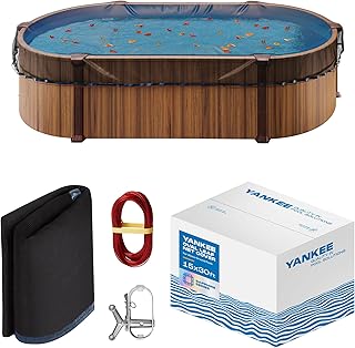 Yankee Pool Leaf Net Cover for Oval Pool 15x30 Ft - Heavy-Duty 0.15” Above-Ground Pool Net |Pool Leaf Net | Swimming Pool Net to Protect from Leaves, Debris, and Clogging | Pool Leaf Catcher|Pool Nets