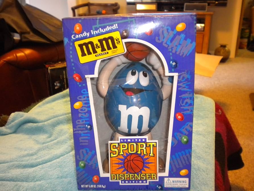 M&M's スポーツディスペンサー バスケットボール エムアンドエムズ M&Ms キャンディ ディスペンサー ブルー