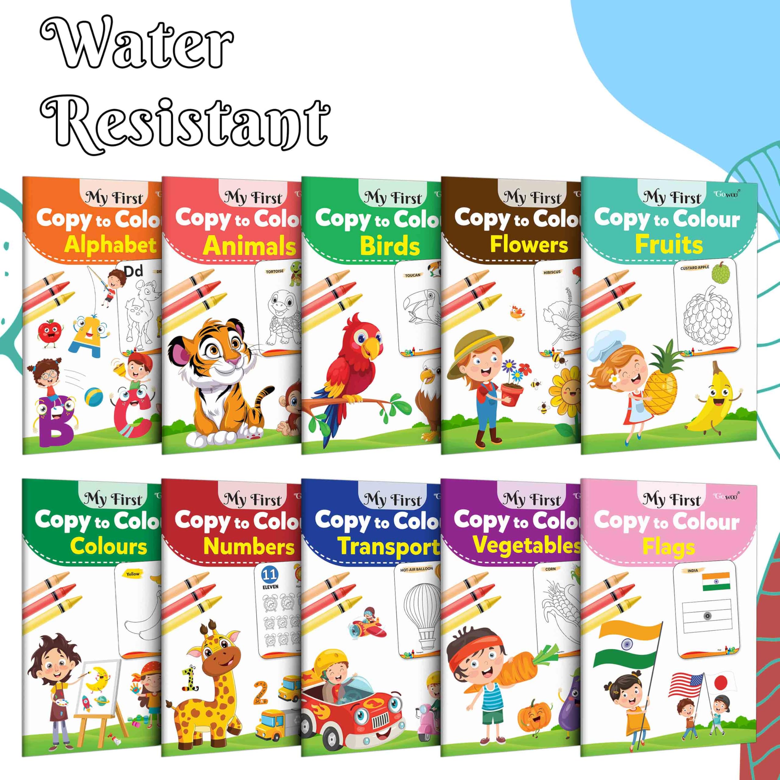 Essential Book Of All In One Coloring Set : My First Picture Library Set, Educational Picture Coloring books for toddlers, Collection of 10 Coloring books