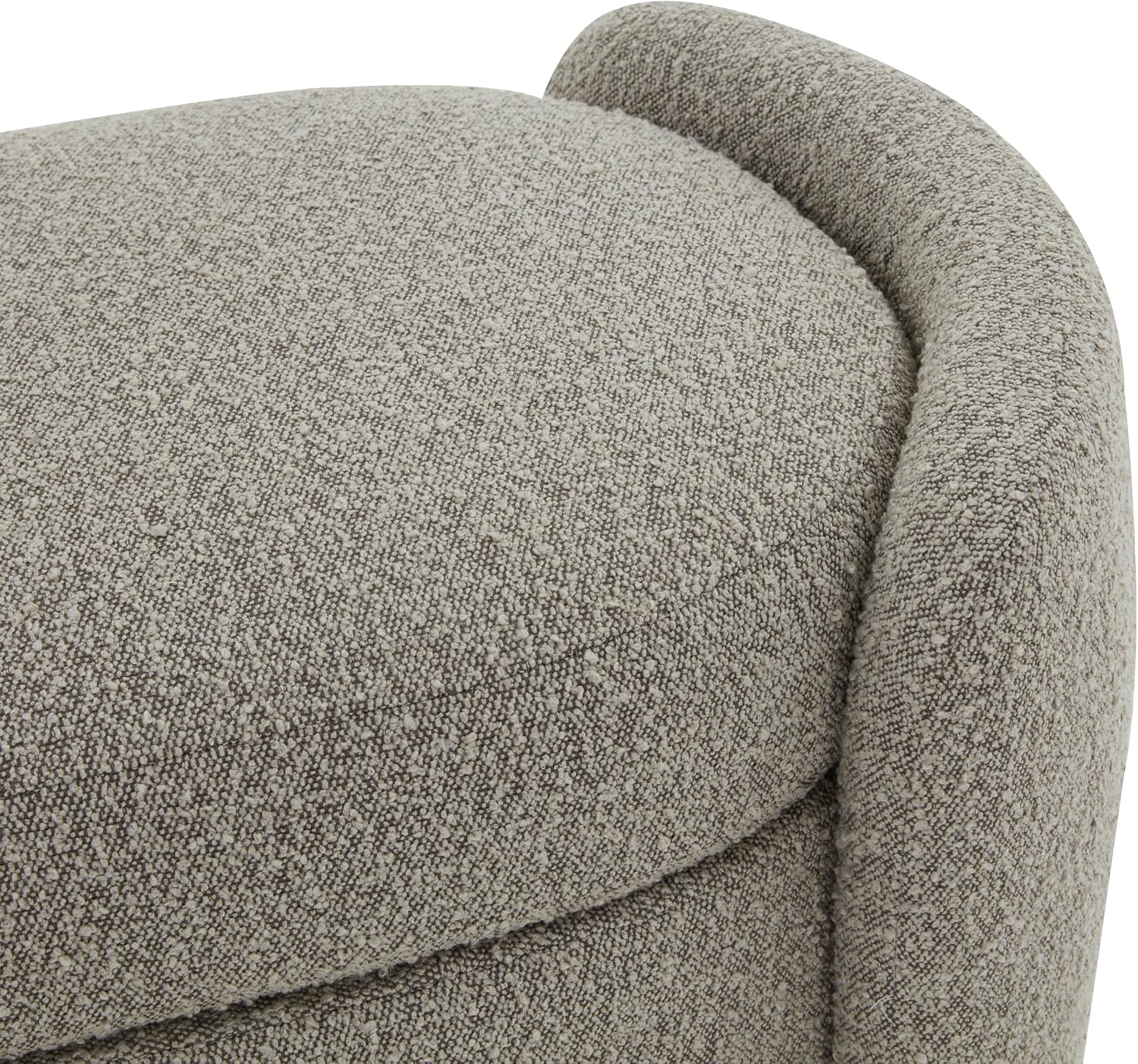SAFAVIEH Couture Collection Danianna Light Brown Boucle Storage Ottoman (Fully Assembled)