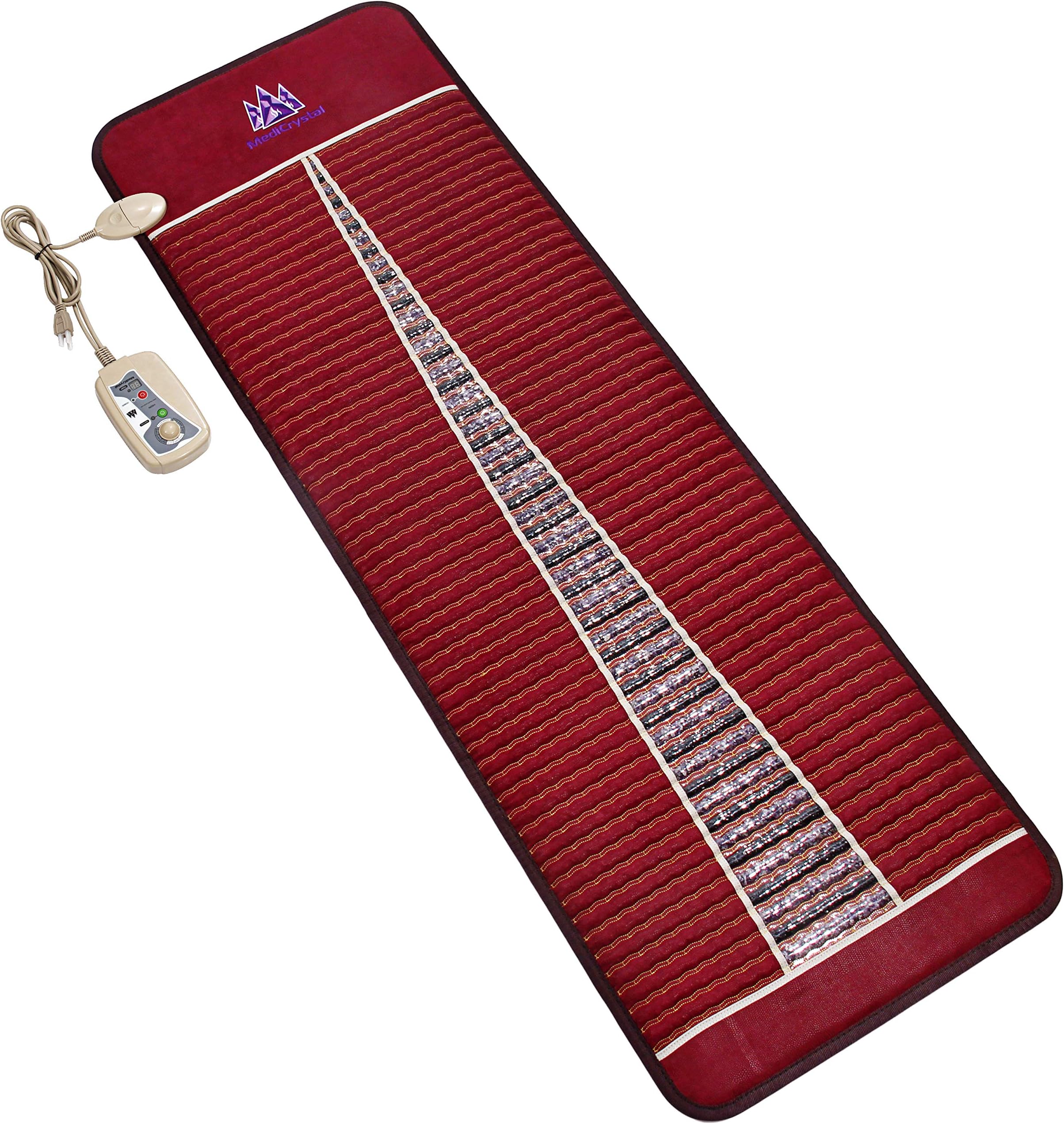 Infrared Heat Amethyst & Tourmaline Mat - Full Size 72"x24" - Adjustable FIR Heating 86-158°F - Deep Warmth Hot Stone Pad - Whole Body Comfort & Health - Original Manufacturer