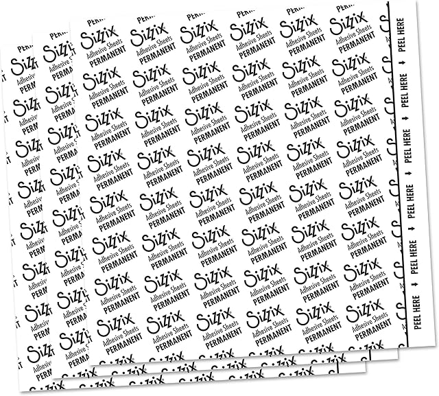 Sizzix Set of 10 Adhesive Sheets, Multi-Colour, 6 x 6-Inch