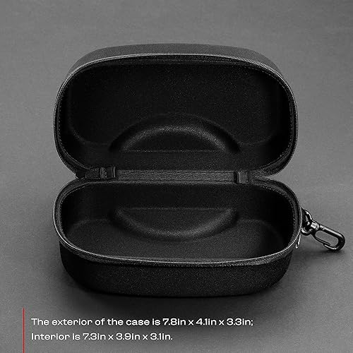 Miniatura 20 de NoCry Estuche para lentes de seguridad resistente al agua con clip, resistente y semiduro para lentes de sol grandes para hombres y mujeres con paño