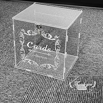 Amazon.co.jp: EVNEED アクリルウェディングカードボックス ロック付き Amazon.co.jp: EVNEED アクリルウェディングカードボックス ロック付き