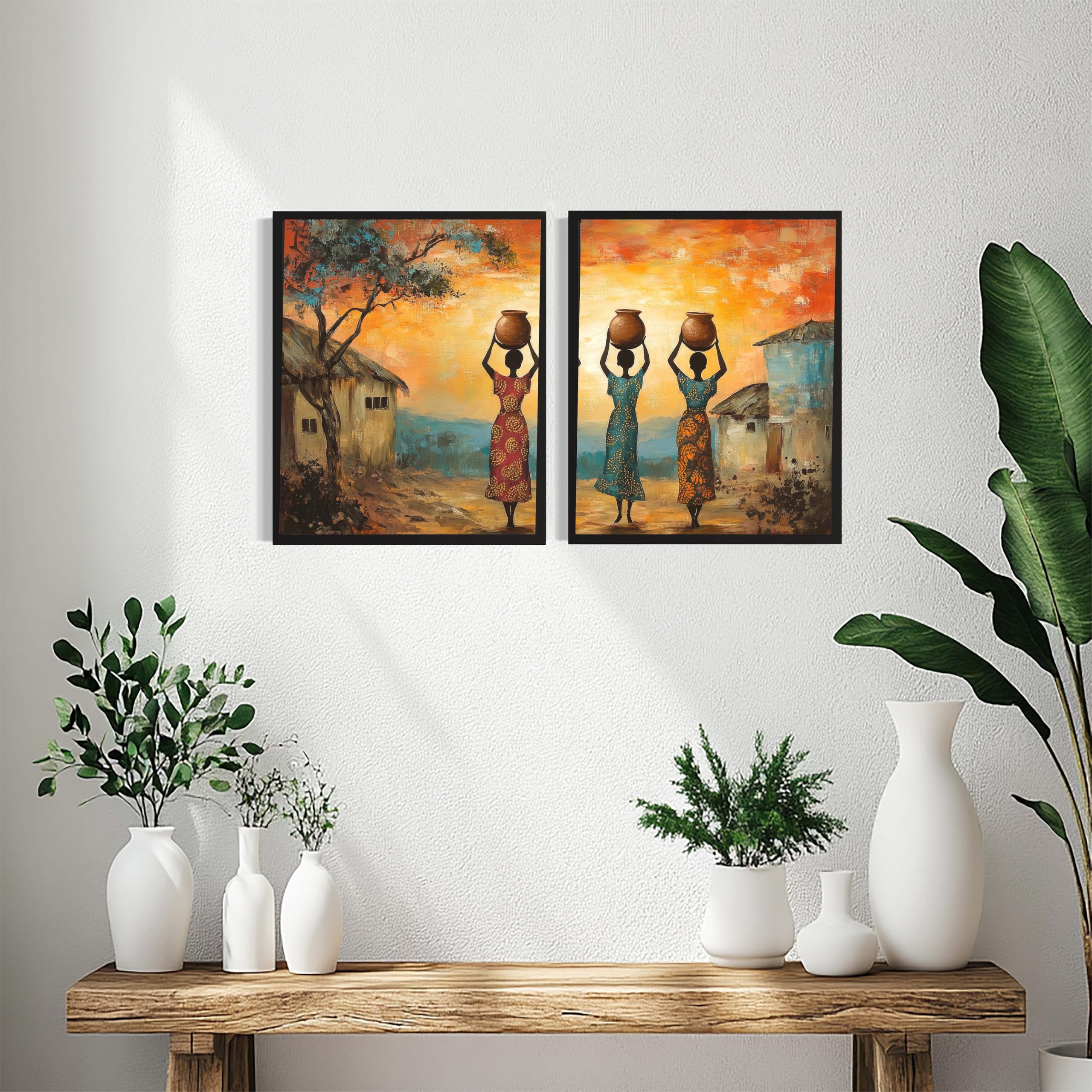 アート・デザイン・音楽 ART AND CRAFT IN AFRICA Amazon.com: Kenya African Art Poster Print, Africa Rural Landscape