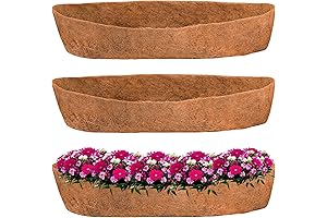 Hacaroa Premium 36" Trough-Shaped Coco Liners for Hanging Baskets