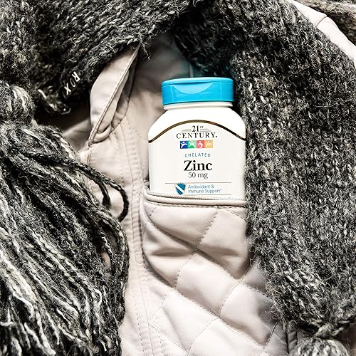 Miniatura 5 de 21st Century Zinc 50 mg (quelado) comprimidos, 110 unidades (paquete de 1)