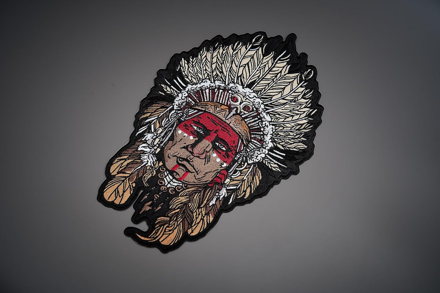 Native Indian Large Back Embroidered Patch for Vest/Iron-on/Sew on