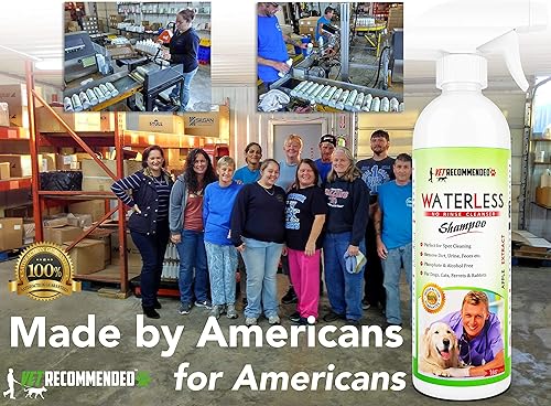 Miniatura 6 de Champú sin agua para perros, sin enjuague, champú seco para perros (16 onzas/16.0 fl oz), sin detergente y sin alcohol, extracto de manzana,