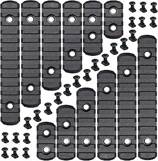 12 Pack Single Picatinny Rail 3 3 5 5 7 7 9 9 11 11 13 13 Slots Polymer Black