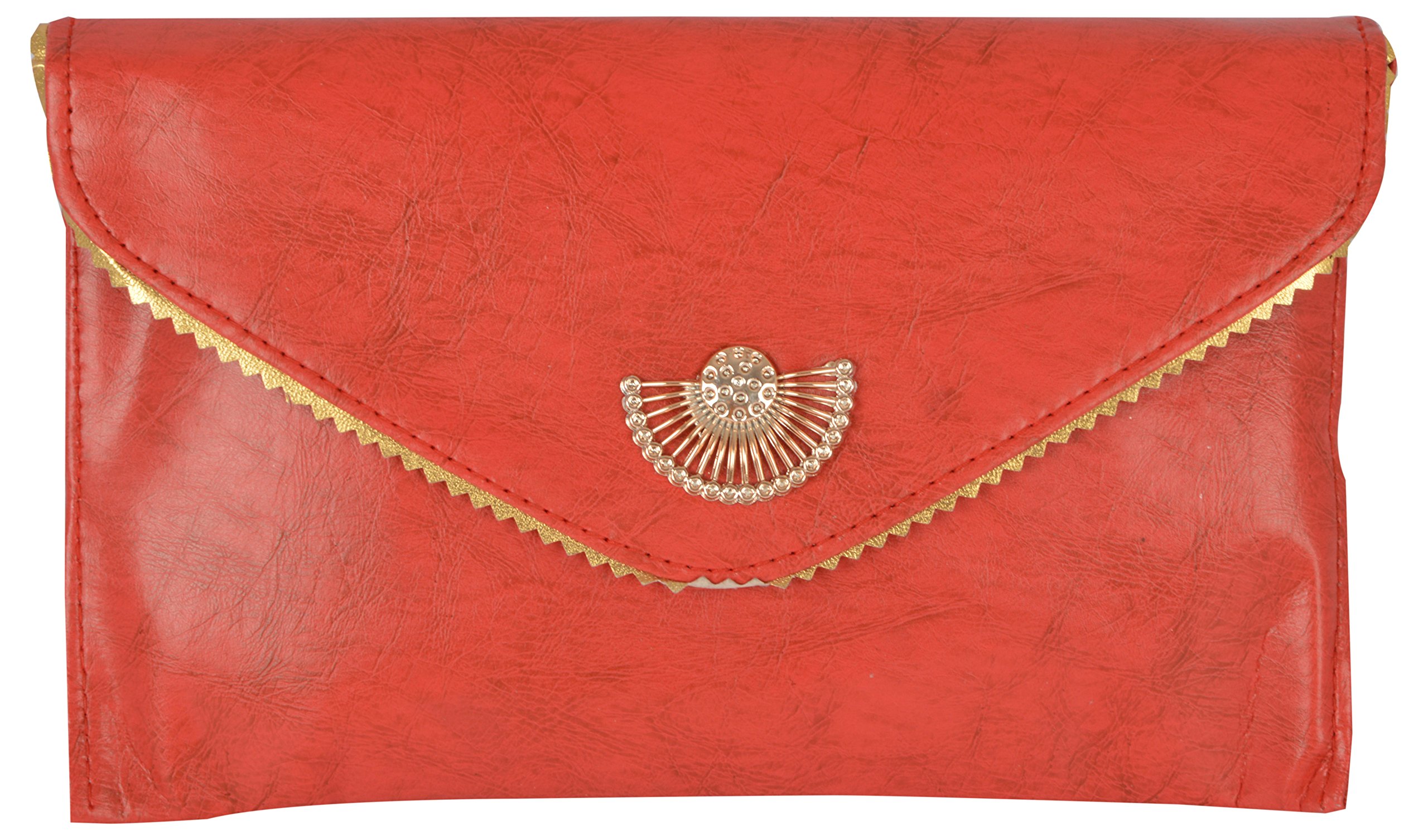 Unique creations Women's Clutch (Red, UC-R-18)