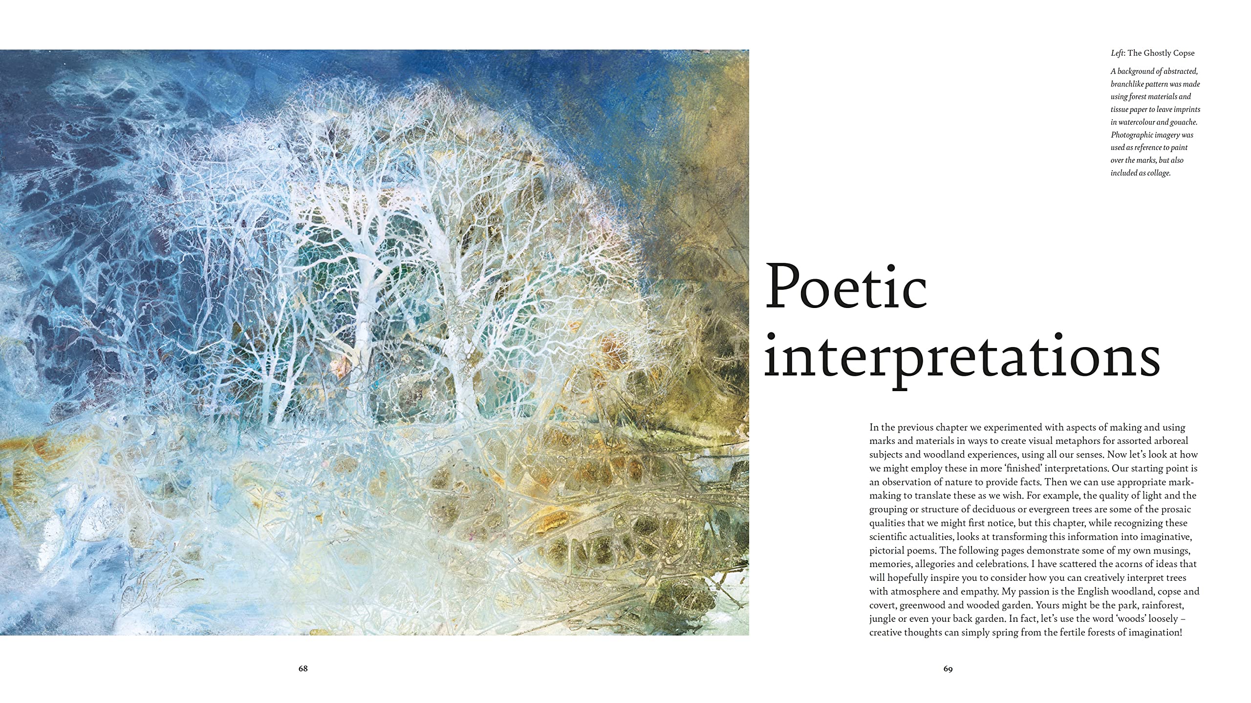 Poetic Woods: Experimental Watercolour and Collage