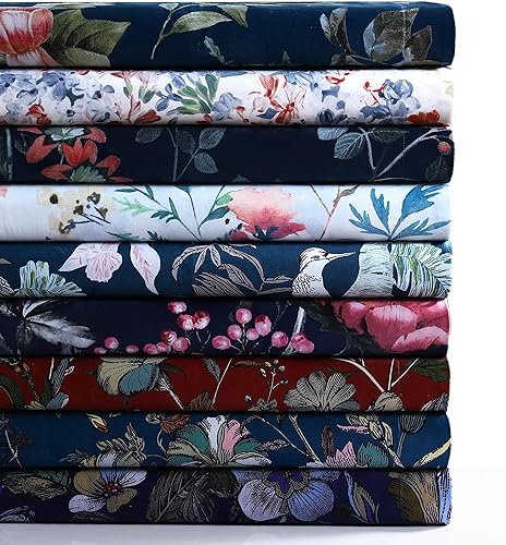 Miniatura 9 de Tribeca Living Juego de funda de edredón de terciopelo con estampado floral, suave al tacto, de gran tamaño, juego de tres piezas de lujo que