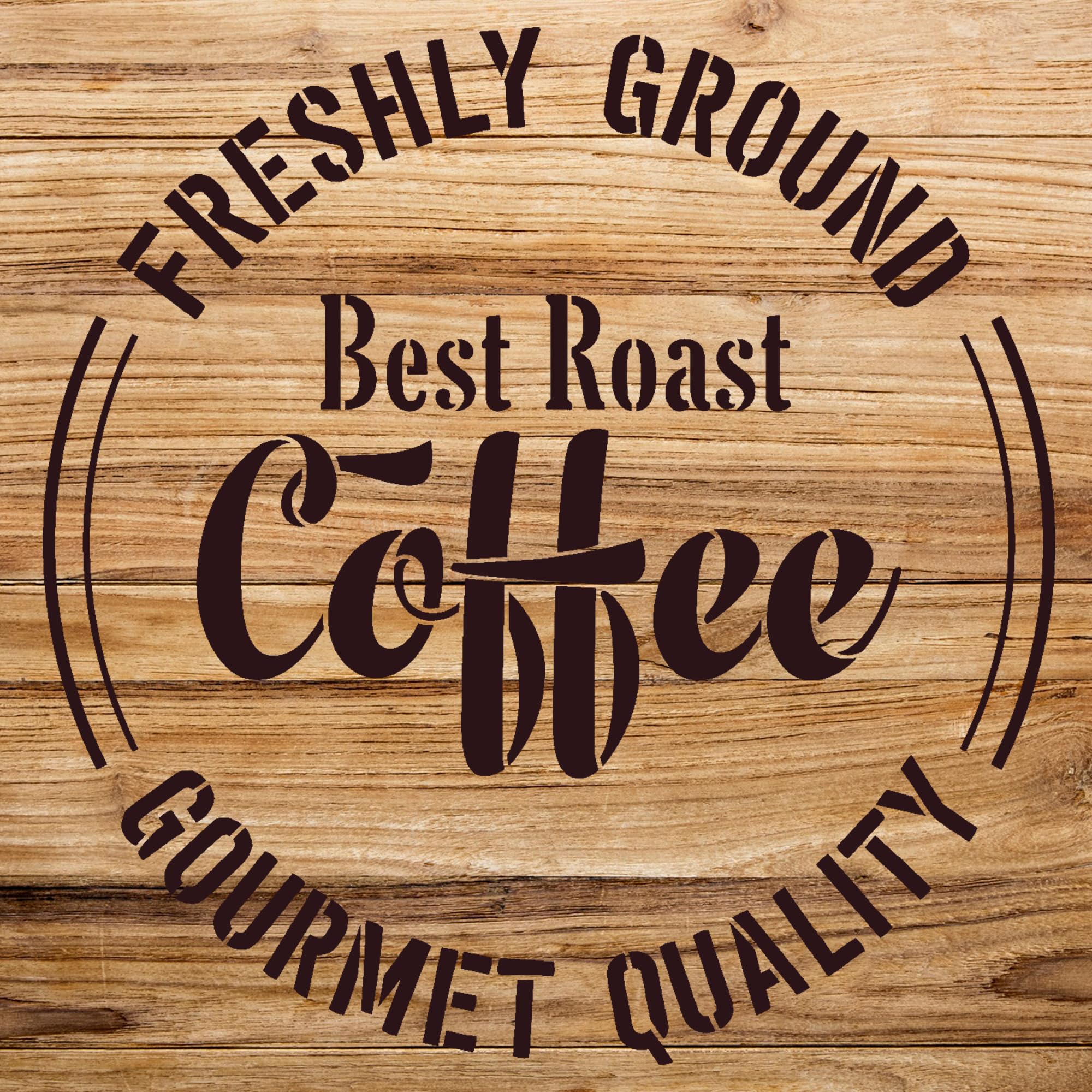 Coffee Stencil Pattern for Walls and Crafts, Reusable Mylar Template, Perfect for Decorating Mugs, Tables, and Kitchen Decor - Size A1 (23.4