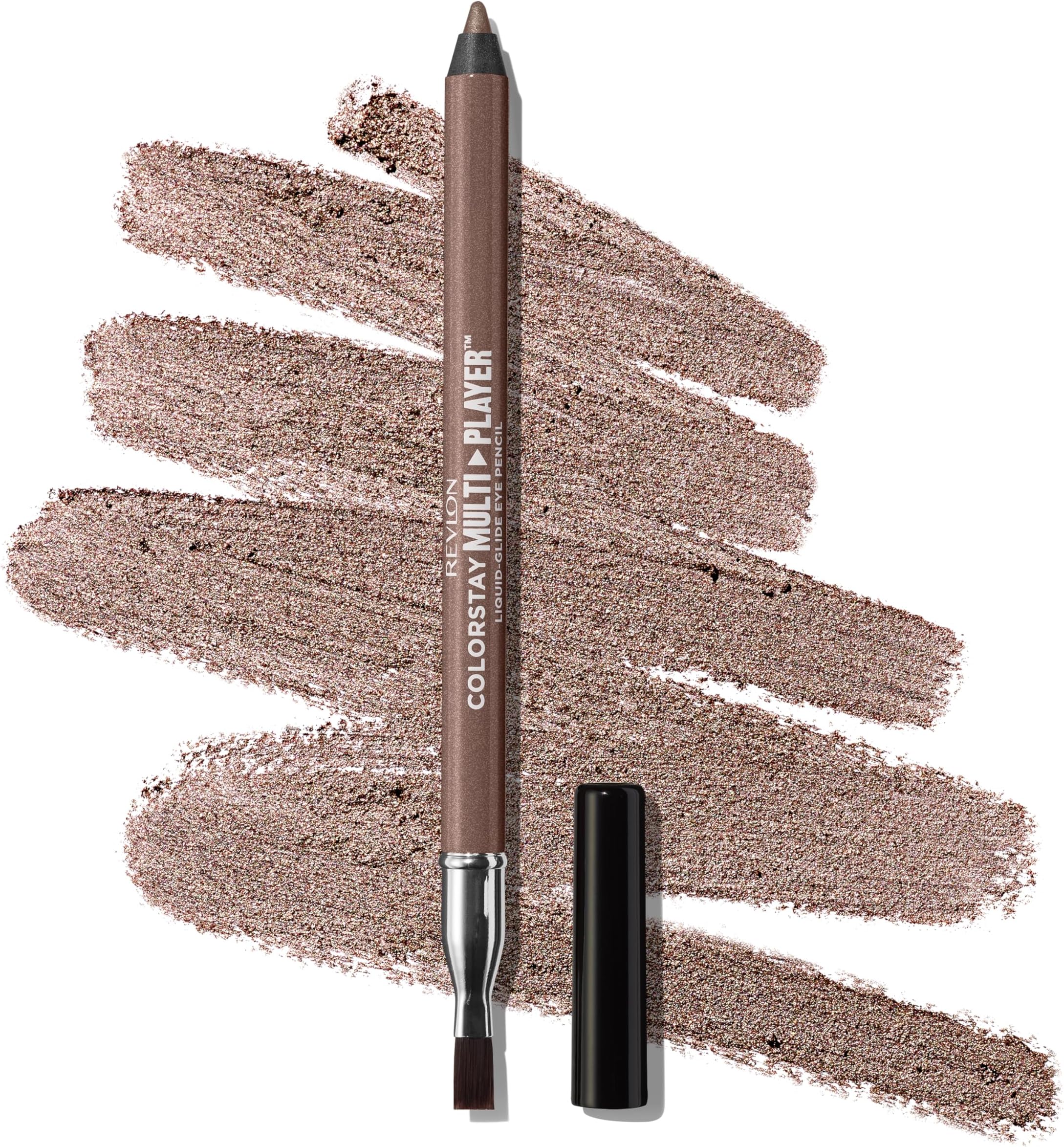 REVLON ColorStay Multiplayer Liquid-Glide Eye Pencil, Multi-Use Makeup With Blending Brush, Blends Then Sets, Creamy Texture, Waterproof, Smudge-proof, Longwearing, 404 Under the Radar, 0.03 Oz