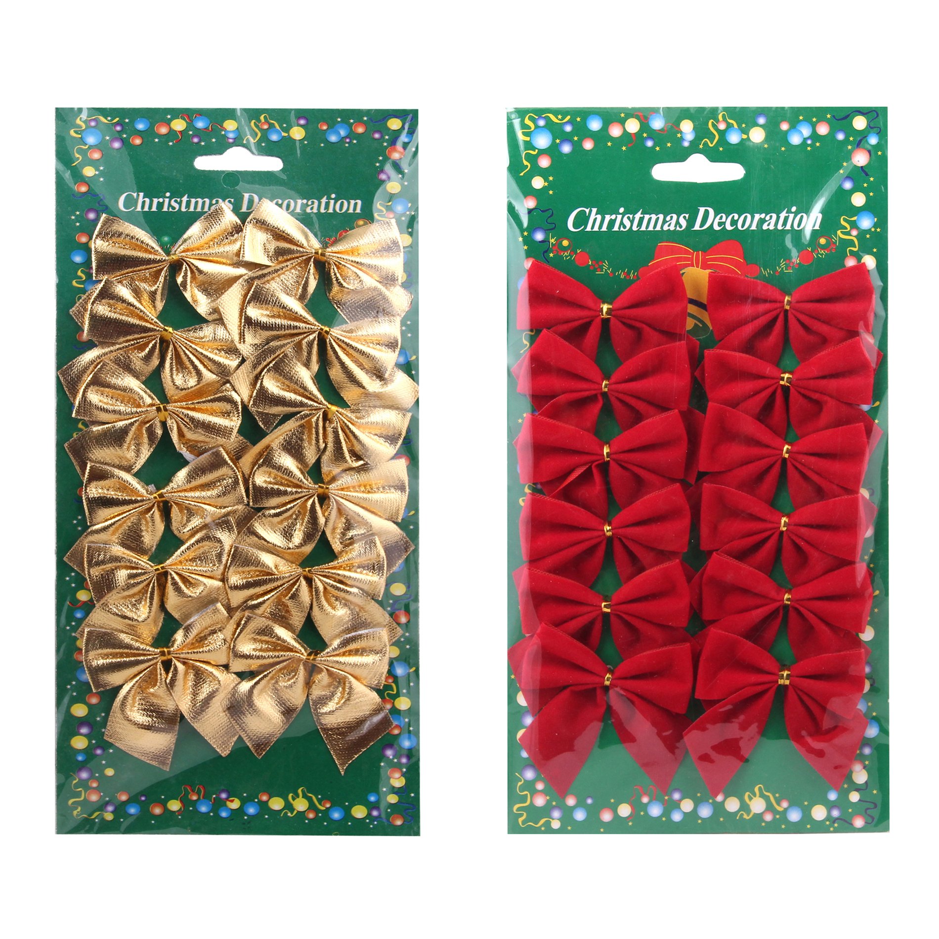 Robelli Red/Gold 48 X & Christmas Decorations Christmas Ribbon Bows