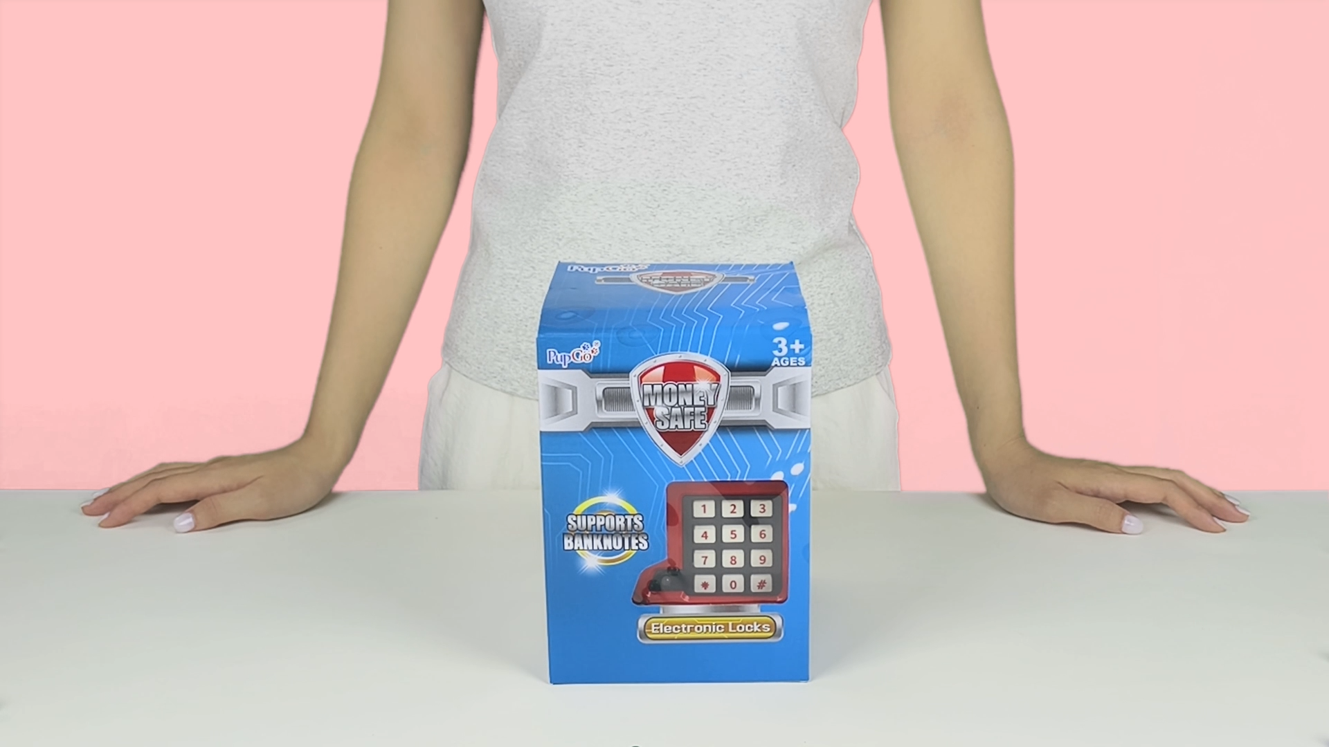 Tirelire électronique ATM Pour Enfants - Verrouillage Mot De Passe - Aspiration Billets Automatique - 3-12 Ans