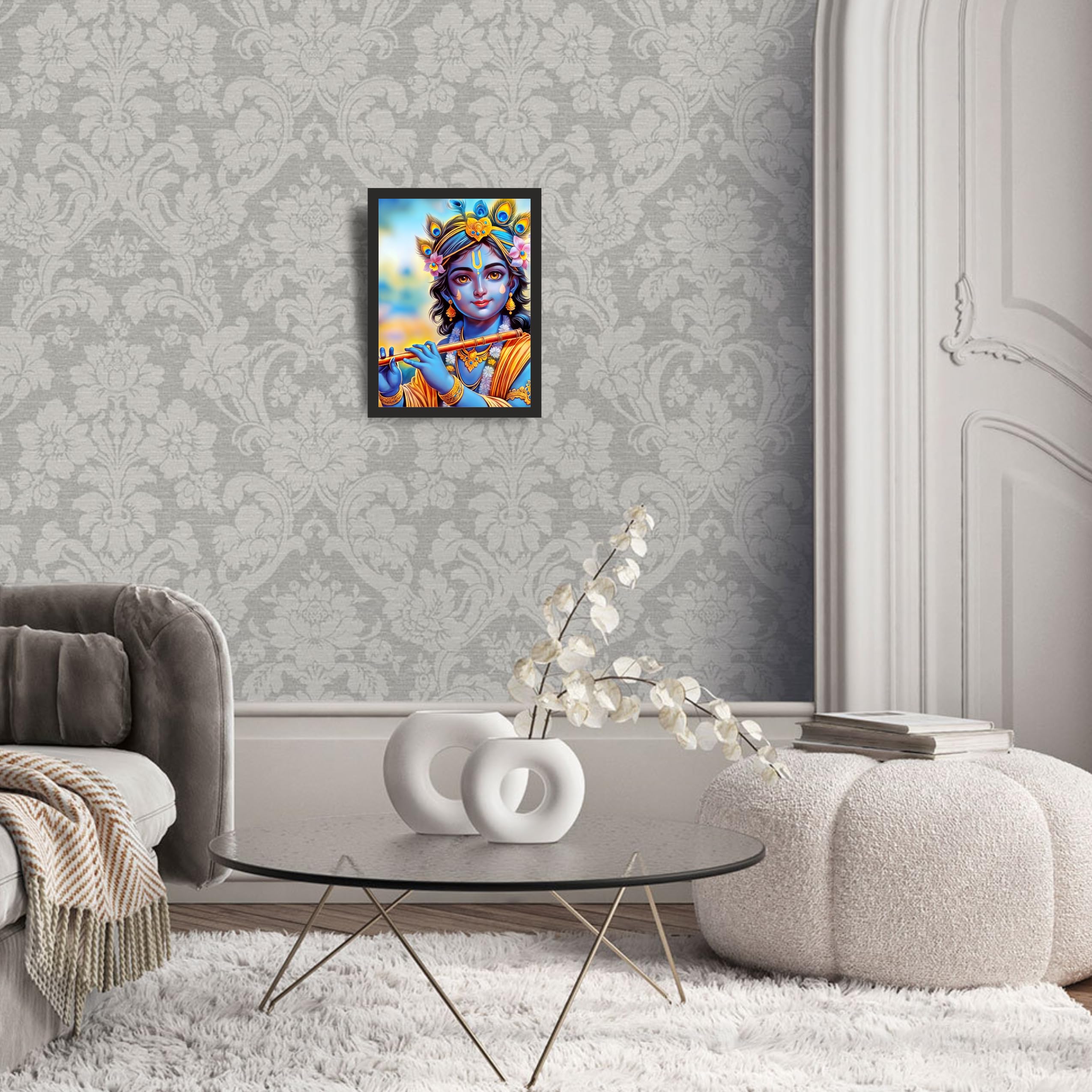 Inspiring Krishna Wall Art - 9x12