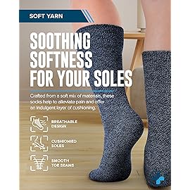 Doctor\'s Select Diabetic Socks - 4 Pairs Neuropathy Socks for Men & Women