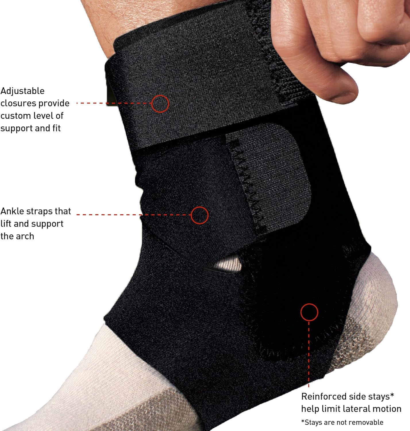 Buу 1 gеt 1 ACE-34-8708-7346-9 Brand Sport Deluxe Ankle Stabilizer, America's Most Trusted Brand of Braces and Supports, Satisfaction Guarantee-Black 1 Count (Pack of 1)