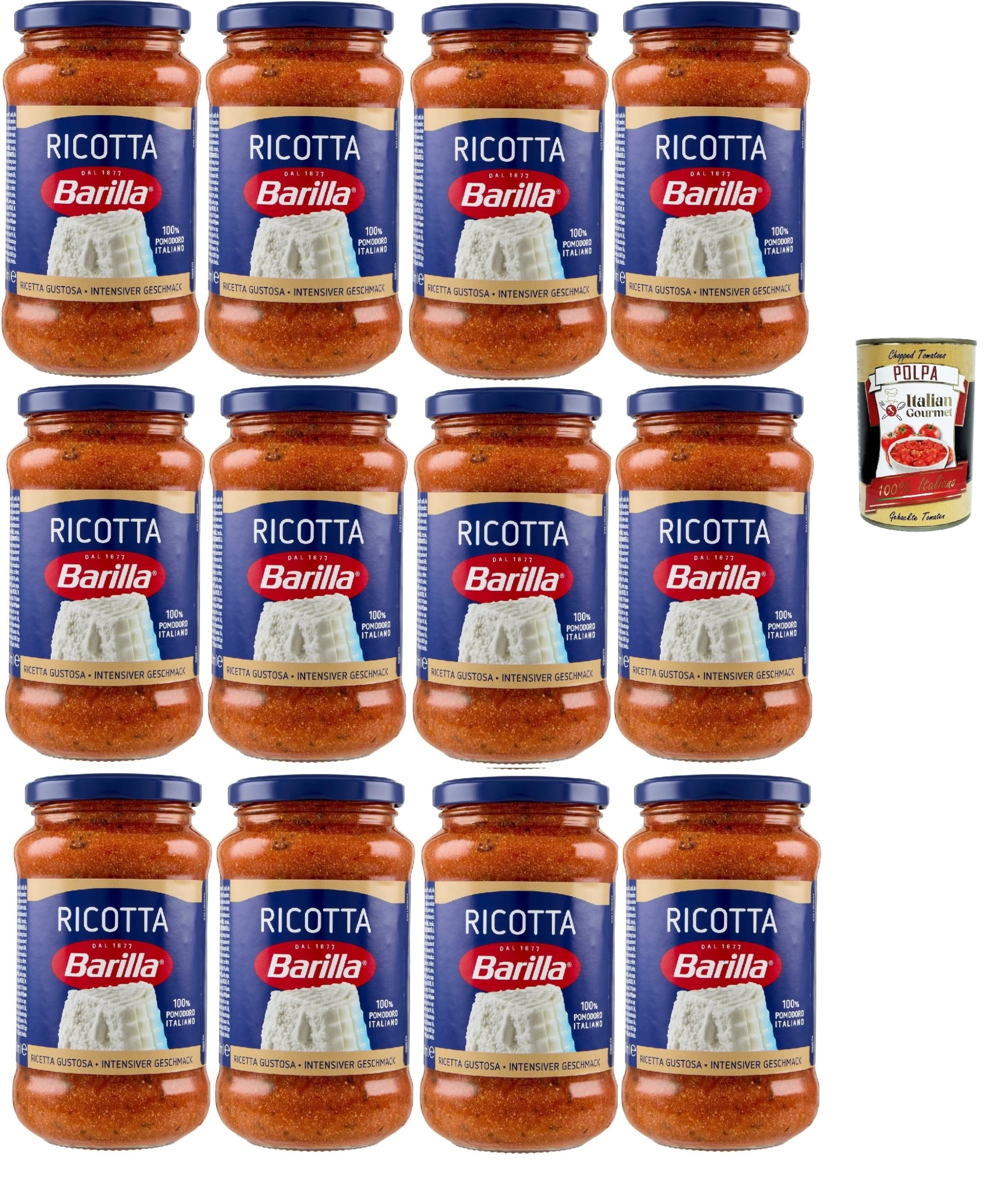 Italian Gourmet Ricotta Pasta-Sauce, sugo pomodoro cremoso mild 12 x 400g