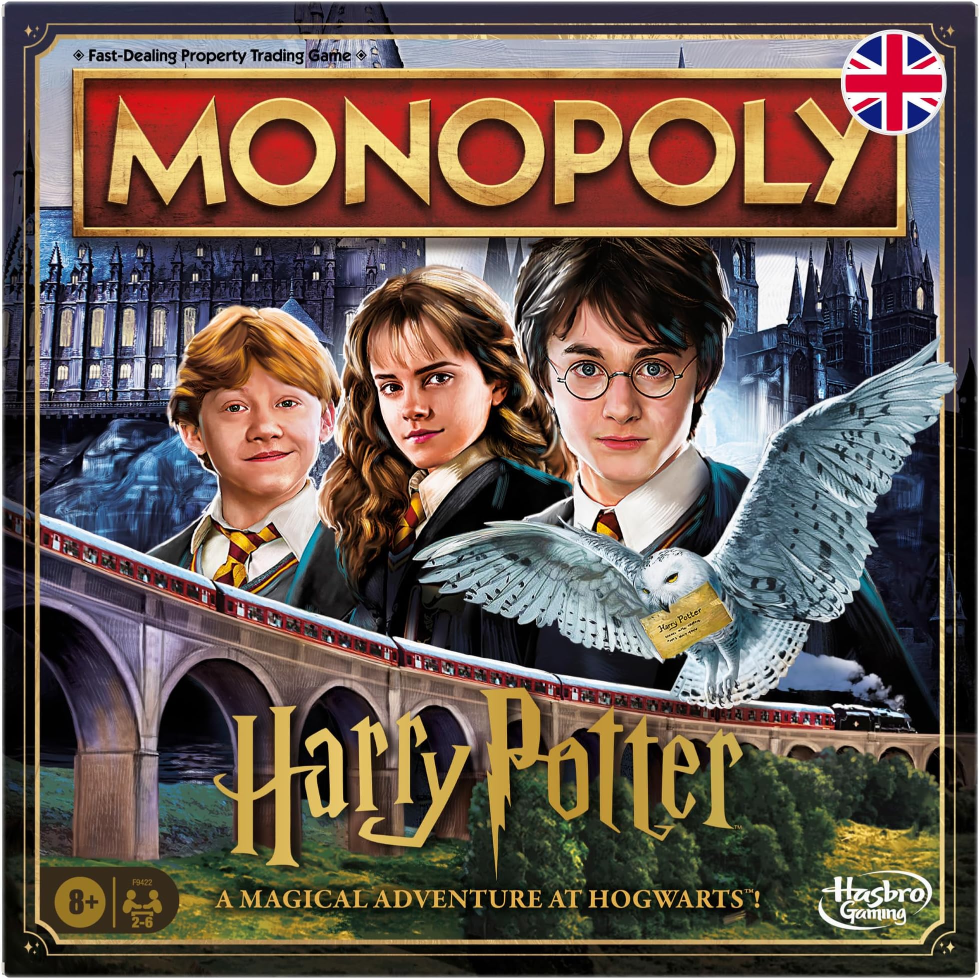 Monopoly HARRY POTTER Edition Board Game | A Magical Adventure at Hogwarts | Ages 8 and Up | 2 to 6 Players | Family Games | Gifts for Kids and Adults