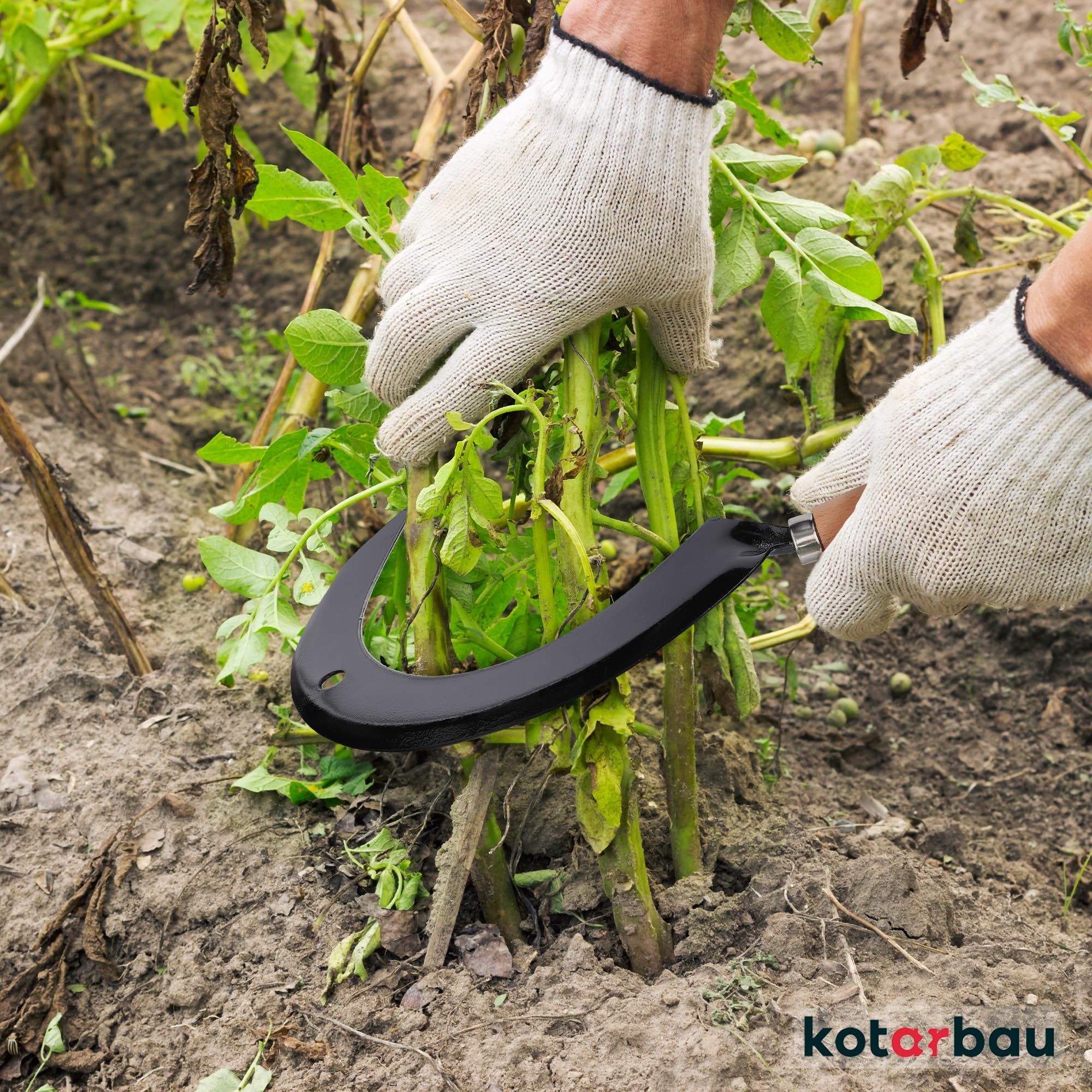 KOTARBAU® Pala Rotonda da 235 mm, Falce per Falce da Giardino