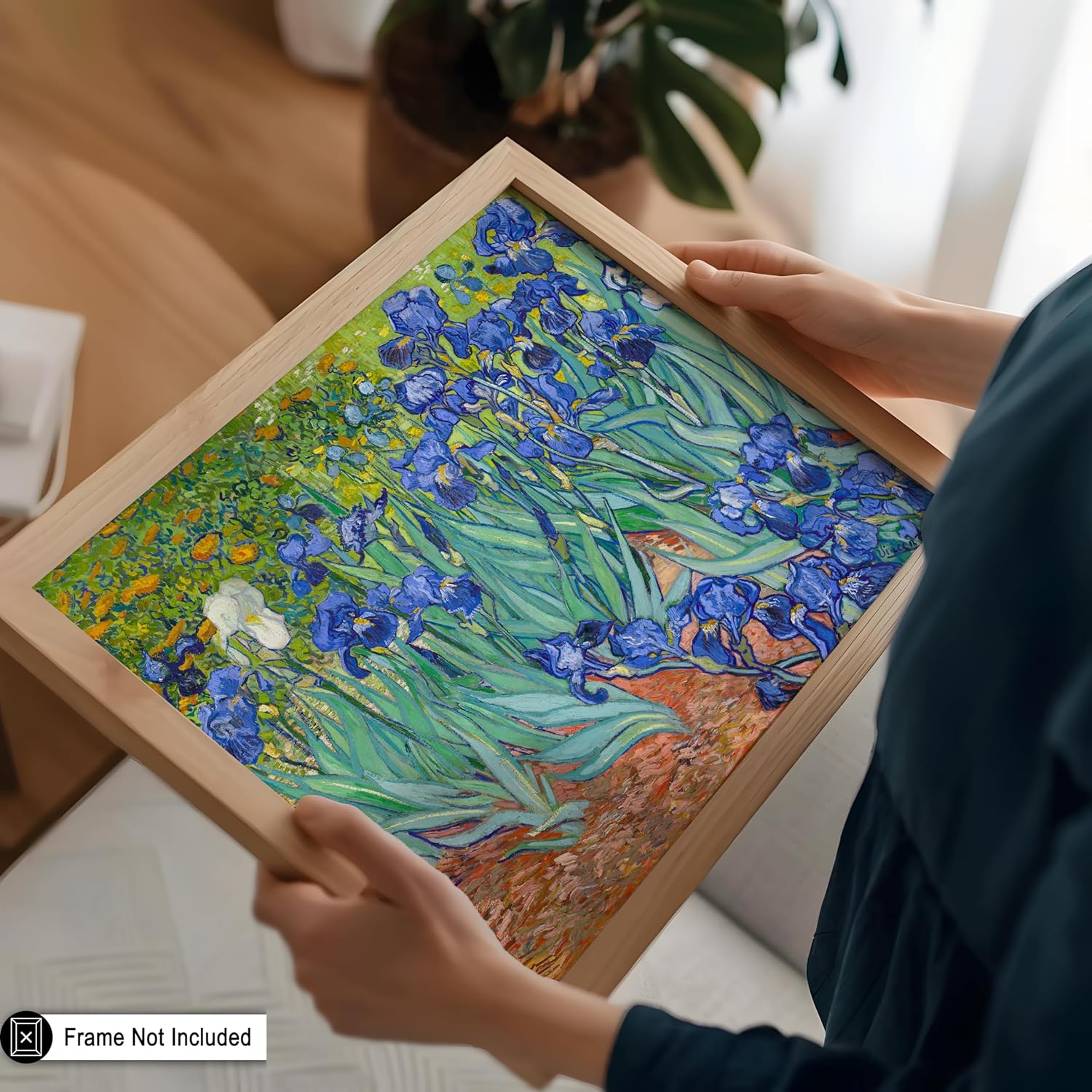 Poster Master Vintage Van Gogh Poster - Retro Irises Painting Print - Impressionism Art - Blue Flower Art - Gift for Men, Women - Floral Wall Decor for Bedroom, Living Room - 16x20 UNFRAMED Wall Art
