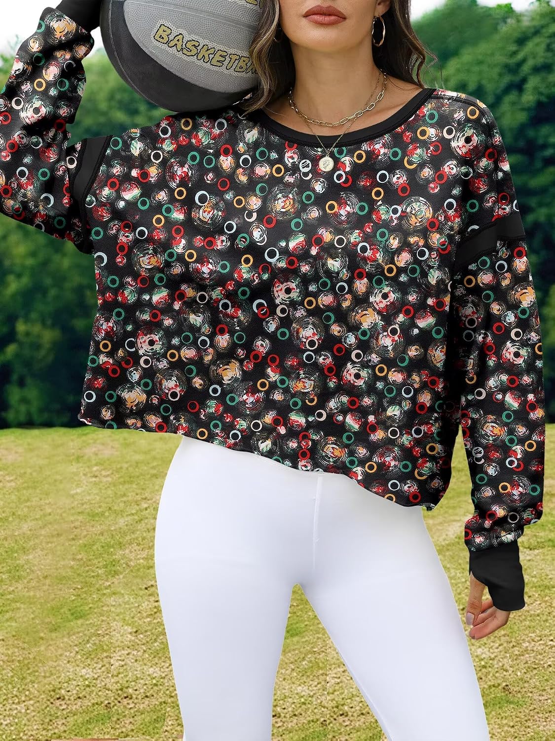Women Long Sleeve Open Back Athletic Shirts Casual Workout Top Yoga Loose Running Tees