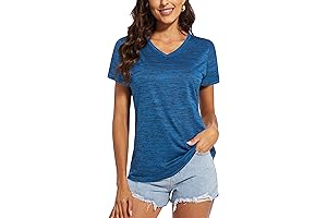 Women's V Neck Short Sleeve Workout Shirts