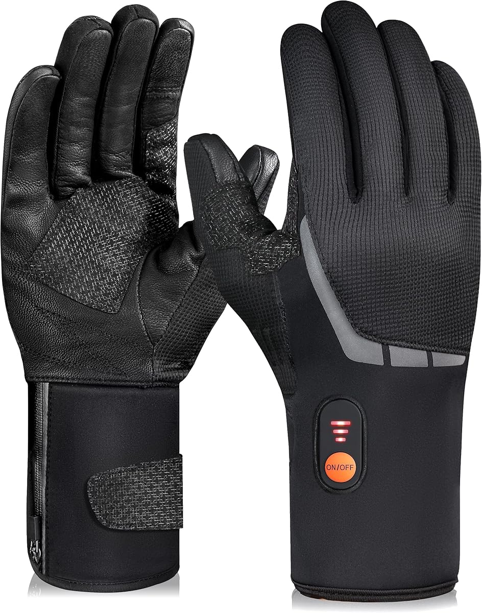 Heated Gloves for Men Women, Rechargeable Waterproof Heated Work Gloves with Arthritis Raynaud's Relief for Ski Hiking Driving