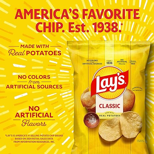 Miniatura 5 de Lay's - Papas fritas clásicas, 1 oz (paquete con 40 unidades)