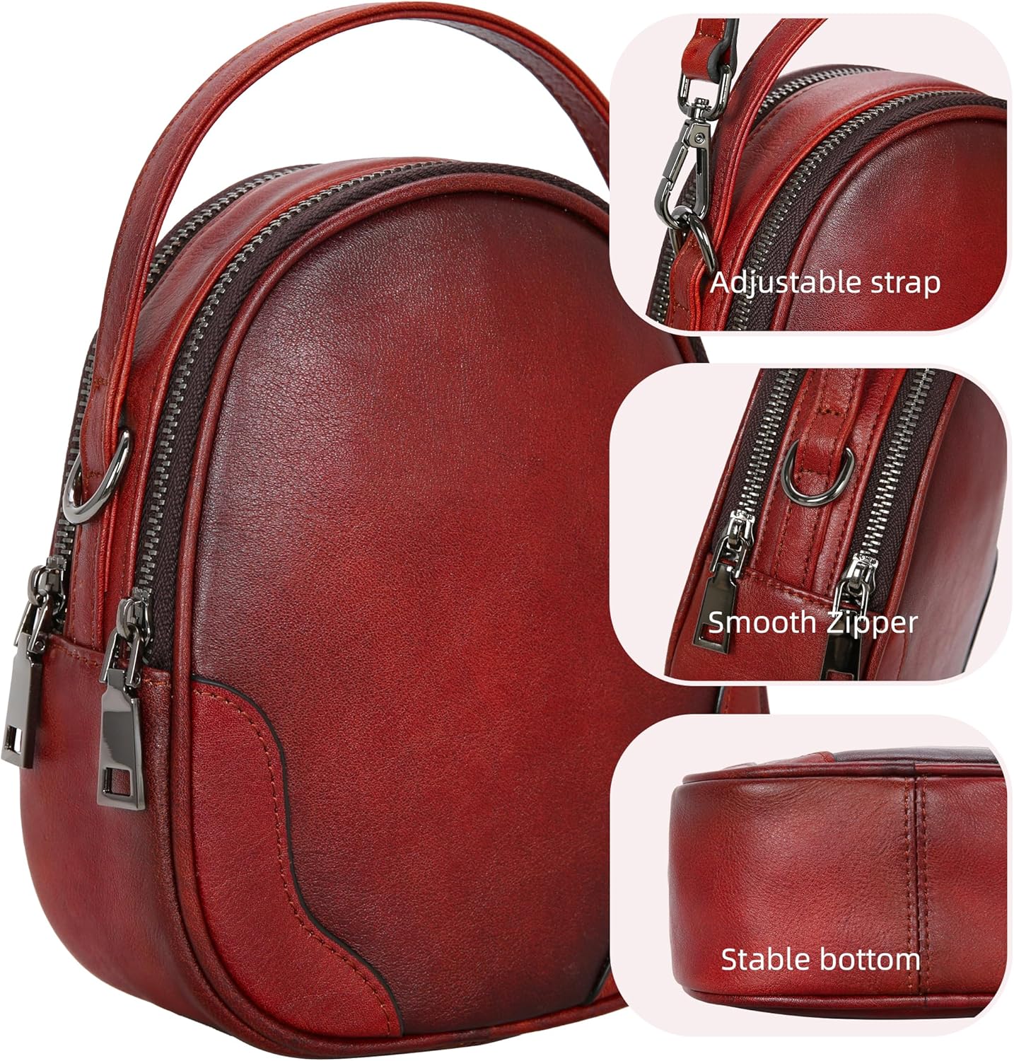 Iswee Small Crossbody Bags for Women Travel Leather Shoulder Bag Mini Purses and Handbags Designer Satchel Ladies Hand Bag